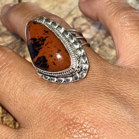 Mahogany Obsidian Ring Size 8 - Picture 6 of 8